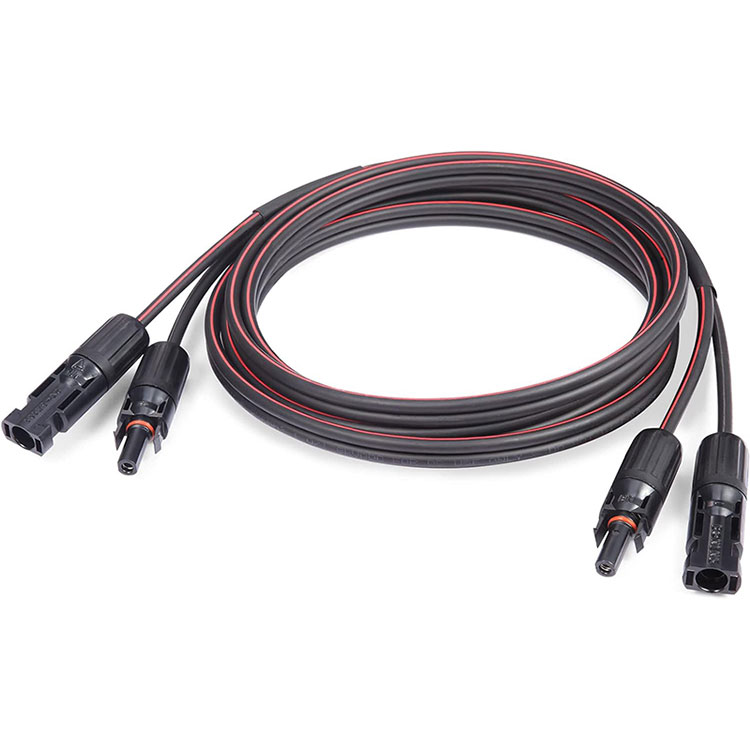 30 voet rooi en swart tweekern sonkragkabel 10AWG