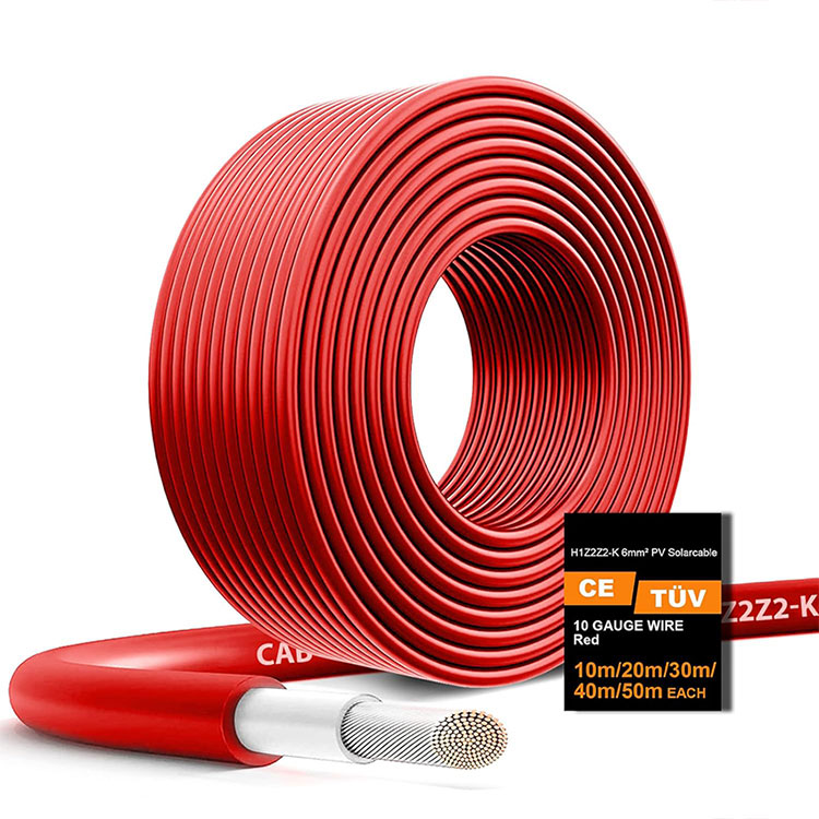 Lae geleierweerstand 10AWG fotovoltaïese draad 65FT Lae geleierweerstand 10AWG fotovoltaïese draad 65FT